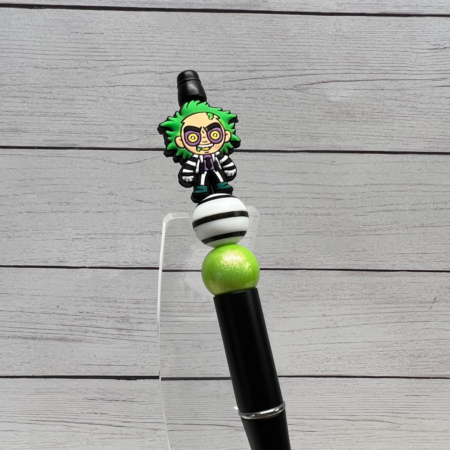 Green Hair Guy Plastic Pen